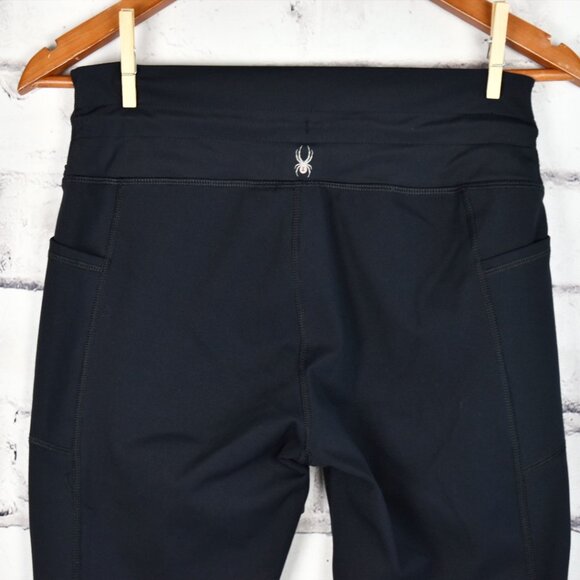 Womens Black Spyder Active Athletic Performance Leggings / Joggers M - Picture 5 of 7